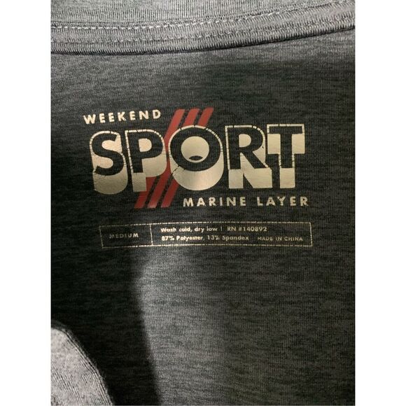 Marine Layer Weekend Sport Huntley Quarter Zip men's size medium - Picture 3 of 3